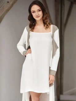 Strandkleider & Sommerkleider|Freizeit- & Reisekleidung^Gattina Nachthemd vegan SVENJA aus Cupro von