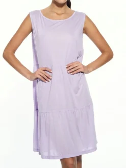 Edle Nachthemden|Alle Negligés^Eva B. Bitzer Nachtkleid TAORMINE lavendel Modal mit Seide von lavendel fliederfarben