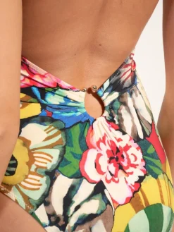 Badeanzug & Bikini^Pain de Sucre Neckholder Badeanzug LEVEN 68 Blumenmuster von buntes Blumenmuster