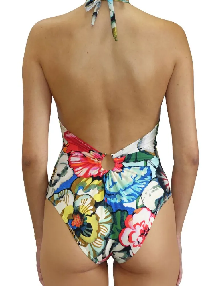 Badeanzug & Bikini^Pain de Sucre Neckholder Badeanzug LEVEN 68 Blumenmuster von buntes Blumenmuster