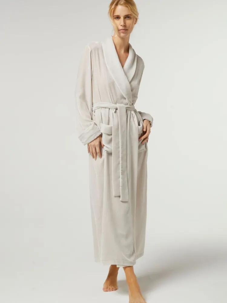 Lounge-Wear|Exquisite Morgenmäntel^Vivis Nicki Morgenmantel lang DANIELA elegant von