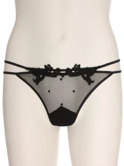 Alle Strings^RCrescentini Offener String Tüll PEPPER von Black Mirror schwarz