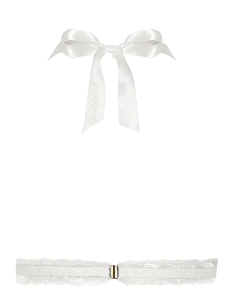 Sexy Kleinigkeiten|Alle Bhs^Cadolle Offener Triangel-BH GEISHA SG mit Schmuck-Kristallen von elfenbein oder schwarz