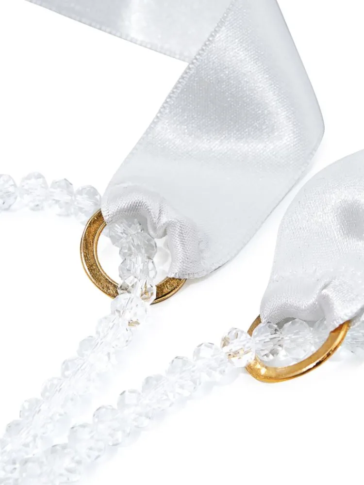 Sexy Kleinigkeiten|Alle Bhs^Cadolle Offener Triangel-BH GEISHA SG mit Schmuck-Kristallen von elfenbein oder schwarz