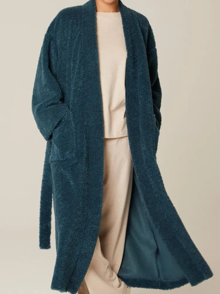 Lounge-Wear|Bademantel^Pluto Plüsch Morgenmantel DAMIA in von dunkelblau