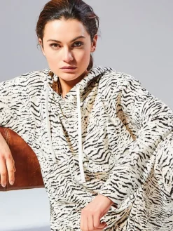 Freizeit- & Reisekleidung|Lounge-Wear^Fu00fcrstenberg Pullover ECRU mit Tiger-Print von Fürstenberg creme-schwarz mit Tigerprint