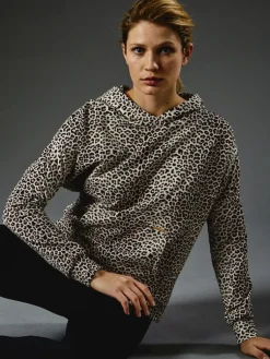 Freizeit- & Reisekleidung|Lounge-Wear^Fu00fcrstenberg Pullover SABBIA mit Leo-Print von Fürstenberg creme-schwarz mit Leoprint