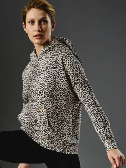 Freizeit- & Reisekleidung|Lounge-Wear^Fu00fcrstenberg Pullover SABBIA mit Leo-Print von Fürstenberg creme-schwarz mit Leoprint