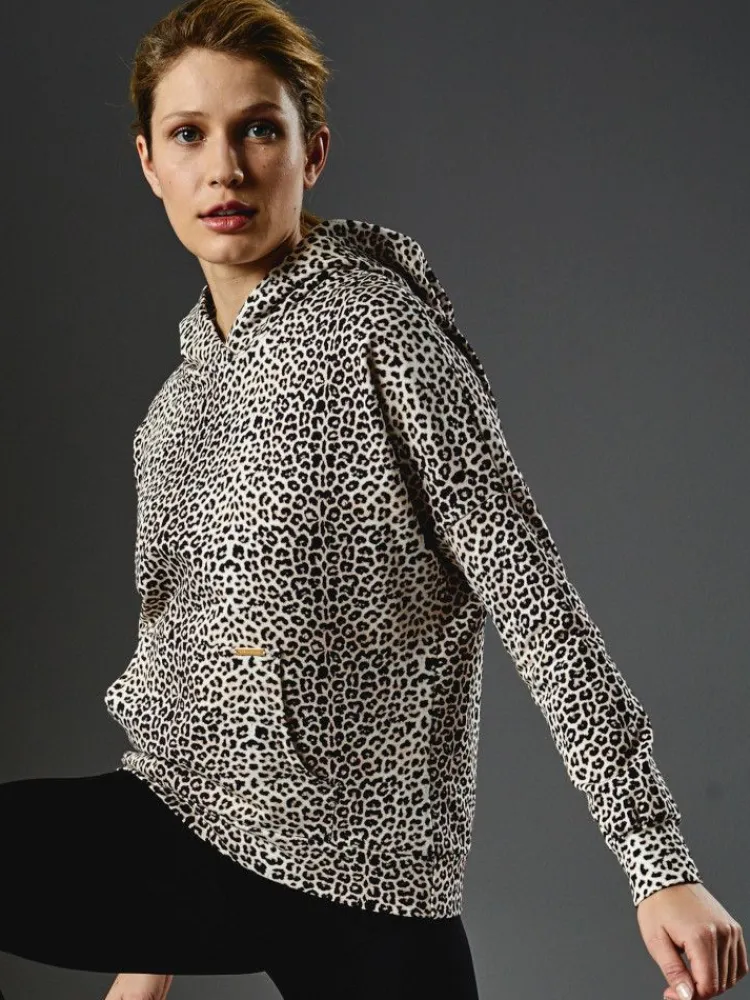 Freizeit- & Reisekleidung|Lounge-Wear^Fu00fcrstenberg Pullover SABBIA mit Leo-Print von Fürstenberg creme-schwarz mit Leoprint