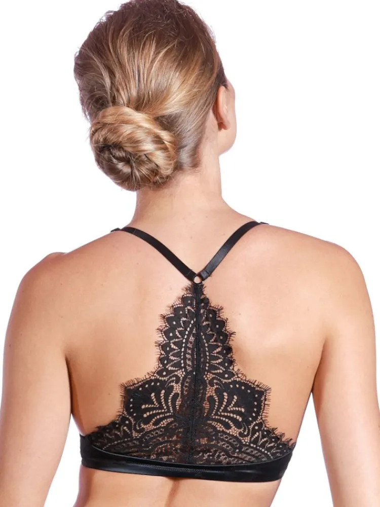 Alle Bhs^Prelude Push Up BH mit Spitzenrücken BLACK SWAN von Milano schwarz und rot