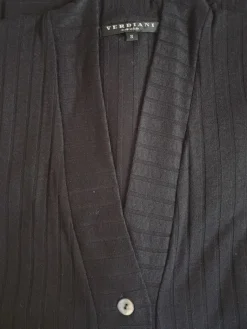 Lounge-Wear|Exquisite Morgenmäntel^Verdiani Ripp-Jersey Morgenmantel Viscosemix LOUNGE No. 1 lang von schwarz oder senfgelb