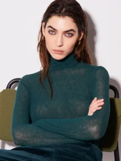 Lounge-Wear^Chiara Fiorini Rollkragenshirt VISCOSEMIX fein von mit Kaschmir