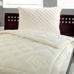 Naturhaarkissen^Sannwald DERBY Schafwolle Kopfkissen waschbar creme / natur