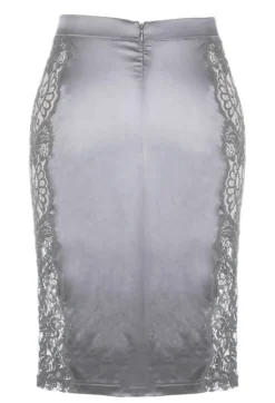 Unterröcke^Prelude Satin Lingerie Rock MARLENE mit Spitze von Milano