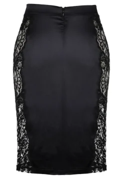 Unterröcke^Prelude Satin Lingerie Rock MARLENE mit Spitze von Milano