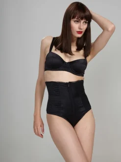 Alle Slips^Cadolle Satin Taillen-Slip GILIAN DOLLY von schwarz