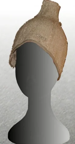 Bad Und Sauna^Aleta Saunahut Halbleinen Doubleface Frottee unisex von taupe mit grau Doubleface