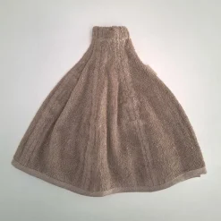 Bad Und Sauna^Aleta Saunahut Halbleinen Doubleface Frottee unisex von taupe mit grau Doubleface