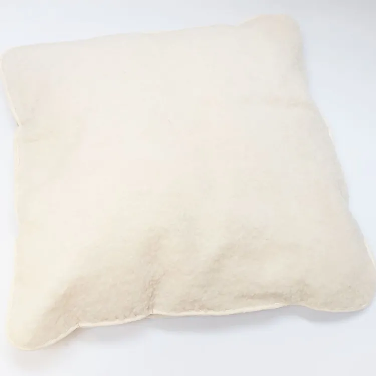 Naturhaarkissen^f.a.n. Frankenstolz Schafwolle LAMMFLOR KOPFKISSEN oder Nackenrolle von natur-f.a.n. creme / natur