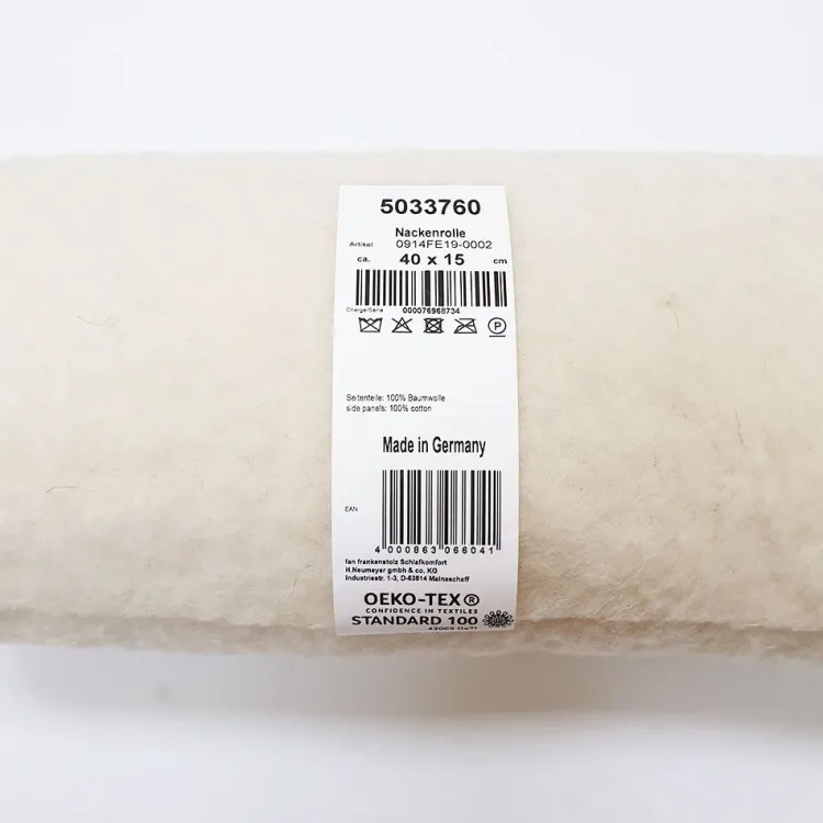 Naturhaarkissen^f.a.n. Frankenstolz Schafwolle LAMMFLOR KOPFKISSEN oder Nackenrolle von natur-f.a.n. creme / natur