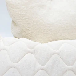 Naturhaarkissen^f.a.n. Frankenstolz Schafwolle LAMMFLOR KOPFKISSEN oder Nackenrolle von natur-f.a.n. creme / natur