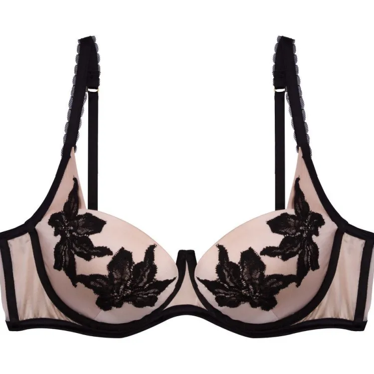 Alle Bhs^Dita von Teese Schalen-BH PARK AVENUE von mit Spitze vintage pink oder schwarz mit schwarzer Spitze