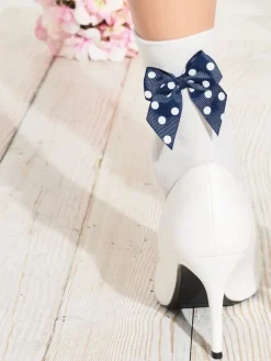 Söckchen & Kniestrümpfe^Trasparenze Söckchen CYCLAMEN mit Baumwolle von weiß oder schwarz