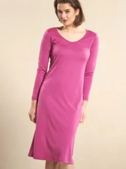 Seiden Basics|Seide Sleepshirt^Kokon Zwo Seide & Bio-Baumwolle LANGARM NACHTHEMD