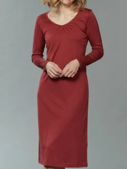 Seiden Basics|Seide Sleepshirt^Kokon Zwo Seide & Bio-Baumwolle LANGARM NACHTHEMD