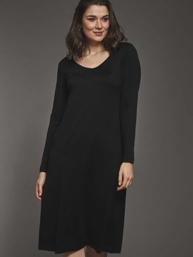 Seiden Basics|Seide Sleepshirt^Kokon Zwo Seide & Bio-Baumwolle LANGARM NACHTHEMD von