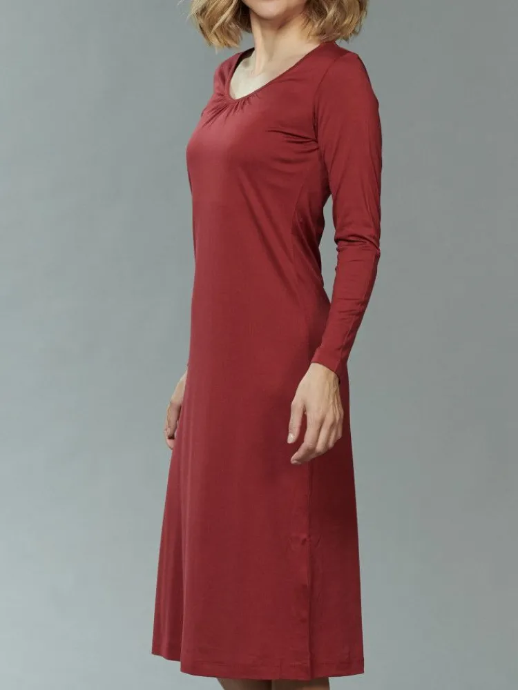 Seiden Basics|Seide Sleepshirt^Kokon Zwo Seide & Bio-Baumwolle LANGARM NACHTHEMD von