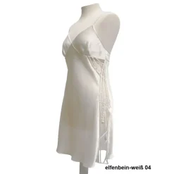 Alle Negligés|Seidennachthemd^Luna di Seta Seide Baby-Doll GRAPHIC PIPING von erdbeereis-rosa oder champagner-weiß