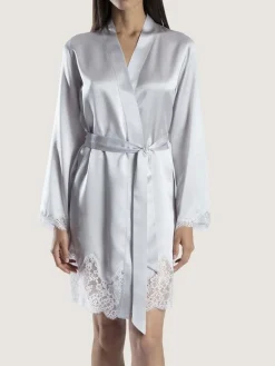 Morgenmantel Mit Seide^Aubade Seide Kimono SOIE D´AMOUR Luxus