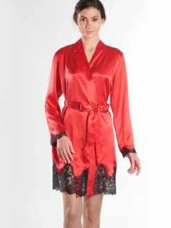 Morgenmantel Mit Seide^Aubade Seide Kimono SOIE D´AMOUR exquisit