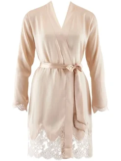 Morgenmantel Mit Seide^Aubade Seide Kimono SOIE D´AMOUR exquisit