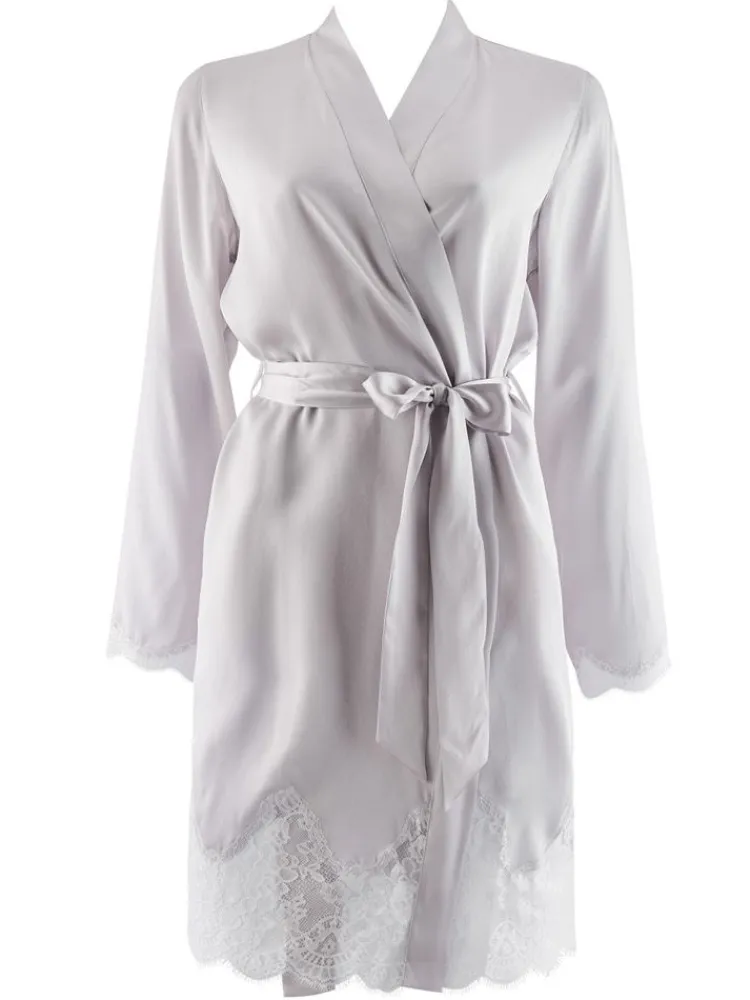 Morgenmantel Mit Seide^Aubade Seide Kimono SOIE D´AMOUR exquisit