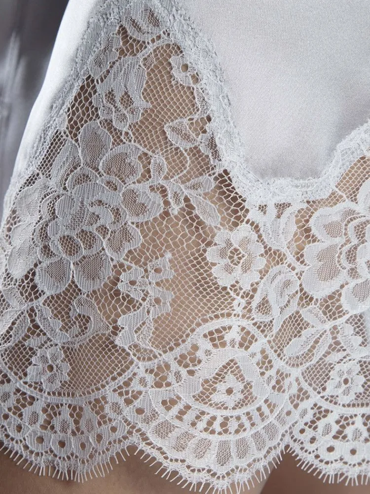 Morgenmantel Mit Seide^Aubade Seide Kimono SOIE D´AMOUR exquisit