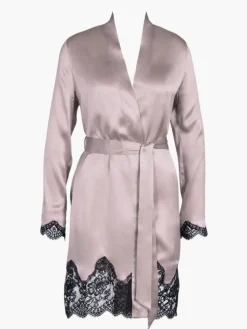 Morgenmantel Kurz|Morgenmantel Aus Satin^Aubade Seide Kimono TOI MON AMOUR mit Spitze von