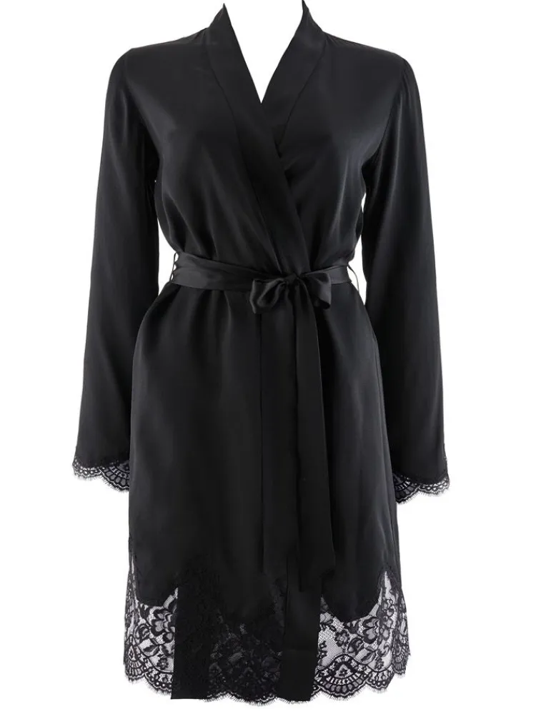 Morgenmantel Kurz|Morgenmantel Aus Satin^Aubade Seide Kimono TOI MON AMOUR von