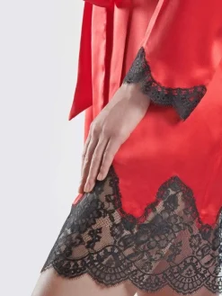 Morgenmantel Kurz|Morgenmantel Aus Satin^Aubade Seide Kimono TOI MON AMOUR von