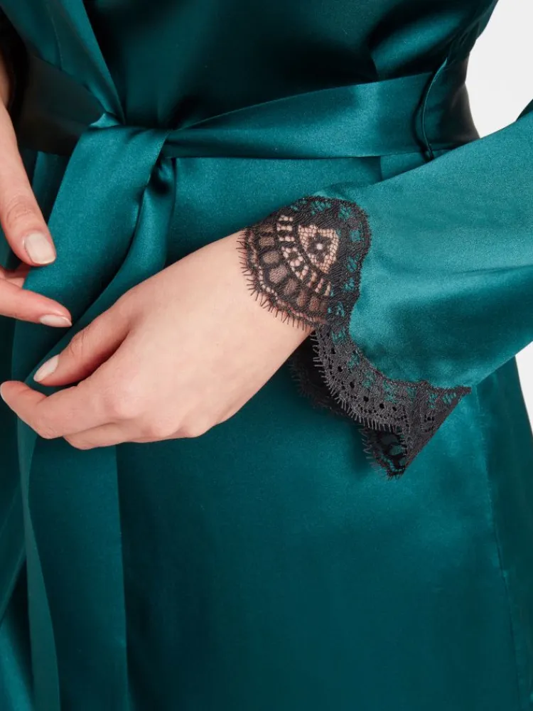 Morgenmantel Kurz|Morgenmantel Aus Satin^Aubade Seide Kimono TOI MON AMOUR von