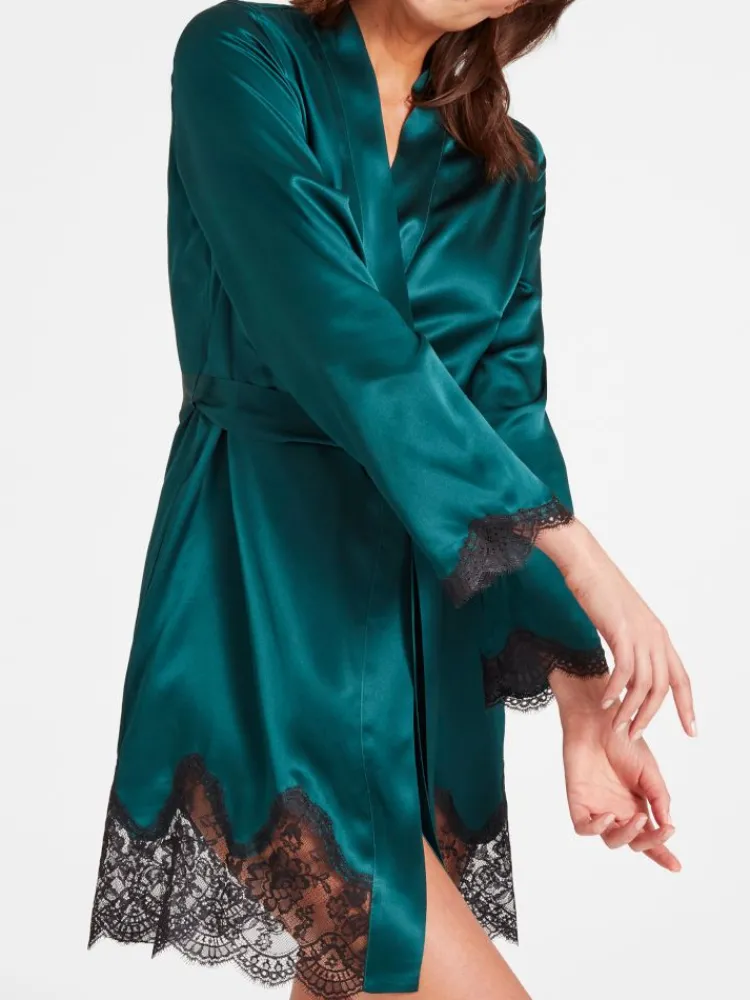 Morgenmantel Kurz|Morgenmantel Aus Satin^Aubade Seide Kimono TOI MON AMOUR von