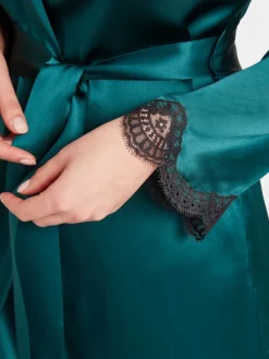 Morgenmantel Kurz|Morgenmantel Aus Satin^Aubade Seide Kimono TOI MON AMOUR Uni Farben von