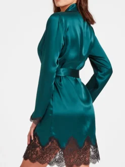 Morgenmantel Kurz|Morgenmantel Aus Satin^Aubade Seide Kimono TOI MON AMOUR viele Farben