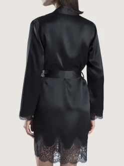 Morgenmantel Kurz|Morgenmantel Aus Satin^Aubade Seide Kimono TOI MON AMOUR viele Farben