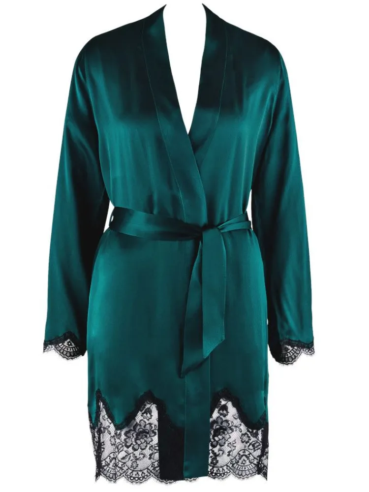 Morgenmantel Kurz|Morgenmantel Aus Satin^Aubade Seide Kimono TOI MON AMOUR viele Farben