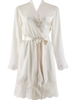 Morgenmantel Kurz|Morgenmantel Aus Satin^Aubade Seide Kimono TOI MON AMOUR viele Farben von