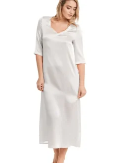 Seiden Basics|Seide Sleepshirt^Gattina Seide Langarm Nachtkleid SEDUZIONE DI SETA Satin von