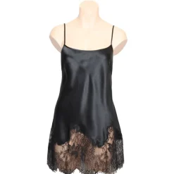 Mit Seidensatin|Tops Mit Seide^Marjolaine Seide Mini Combinette CHANTAGE edle Spitze von