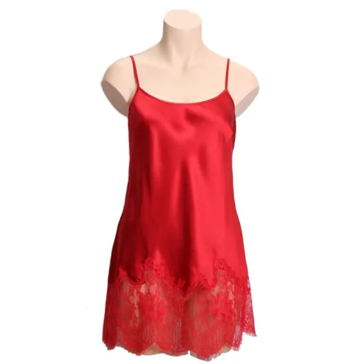 Mit Seidensatin|Tops Mit Seide^Marjolaine Seide Mini Combinette CHANTAGE edle Spitze von